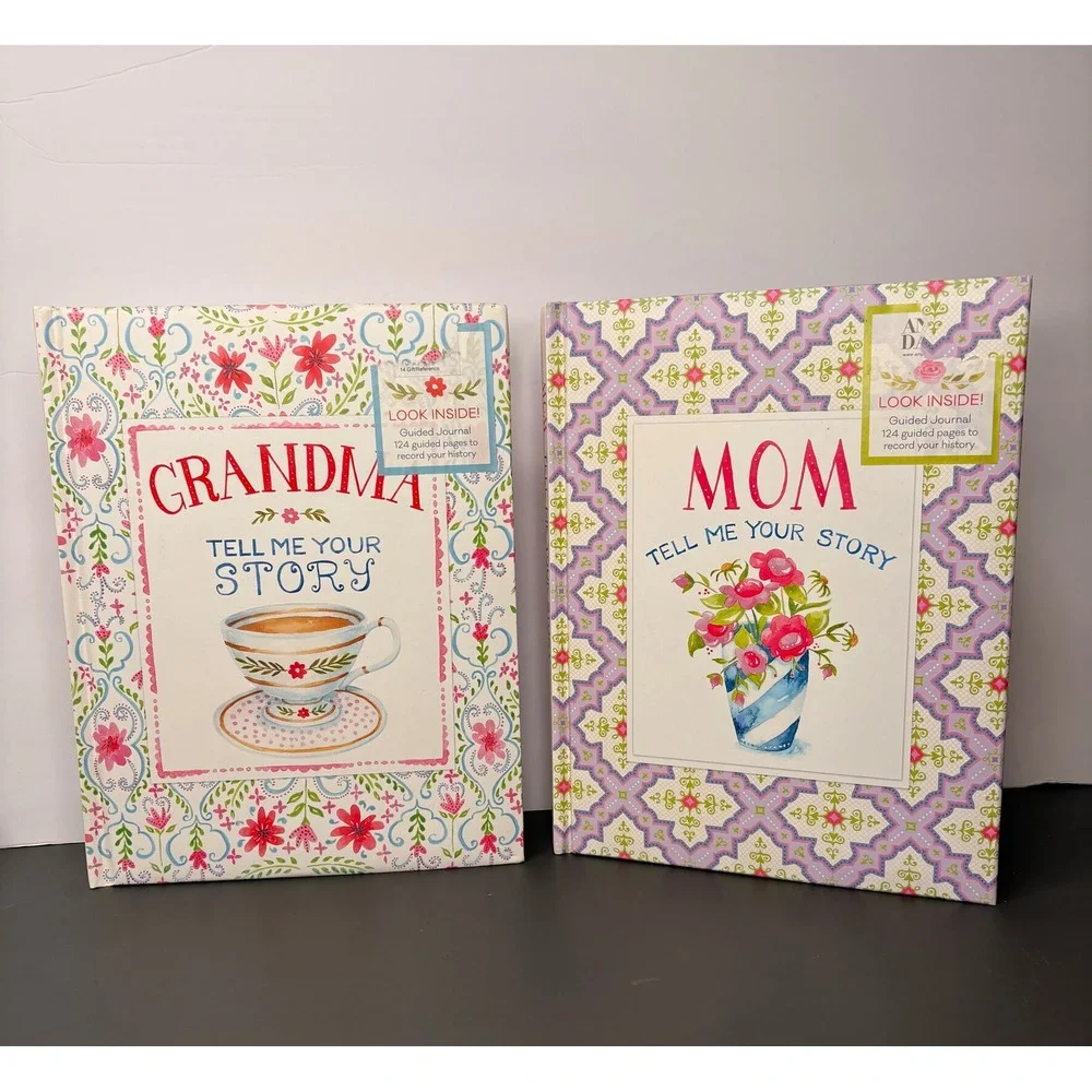New Seasons Guided Journal Mom Grandma Multi Color Like New Floral 2 Pack